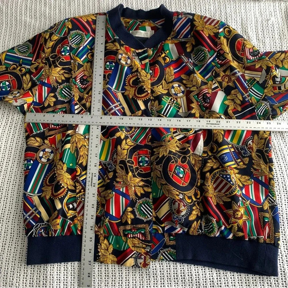 VTG Liz Claiborne Bomber Jacket Nautical Preppy Equestrian Old Money SZ 16 1X - Picture 13 of 15